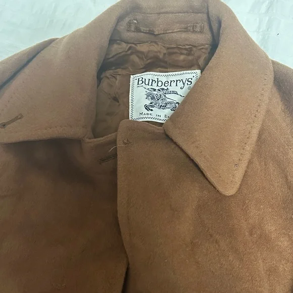 Vintage Burberry Cashmere Brown Trench Coat - Picture 3 of 6
